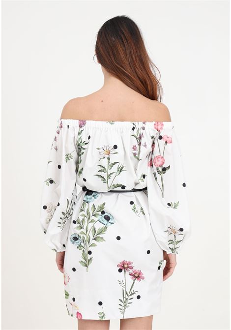 White women's dress with floral print MAX MARA | 2416221083600001